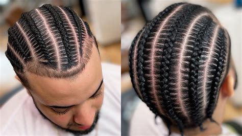 When it comes to different takes on this simple style, well, that&x27;s where things can get intricate and inventive. . Straight back braids men